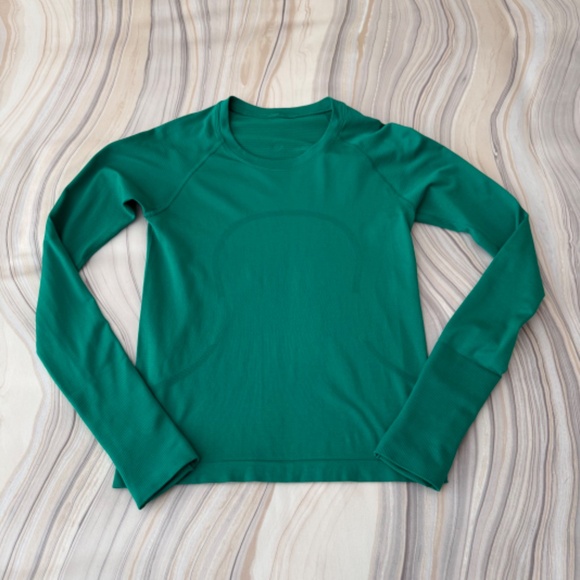 Lululemon Swiftly Tech Long Sleeve Shirt 2.0 *Race Length Green Size 6 $78 - Picture 15 of 15